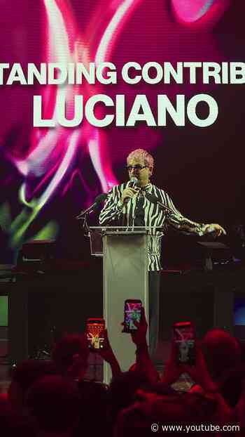The moment Luciano took the stage for his award #djmag #top100djs #legend