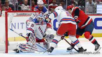 Rangers goaltender Shesterkin injured, helped off ice in second period