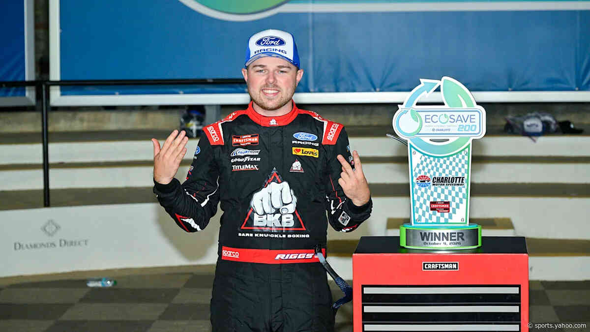Layne Riggs Tightens NASCAR Truck Series Chase With Win at Charlotte