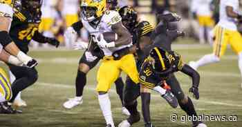 Elks score fourth-quarter TDs to down Ticats 27-12