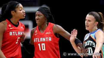 Angel Reese has to be held back from New York Liberty rival Sabrina Ionescu in furious clash before leading Atlanta Dream to WNBA Finals