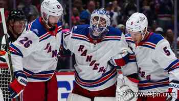 Shesterkin injured, helped off ice in second period of Rangers' loss