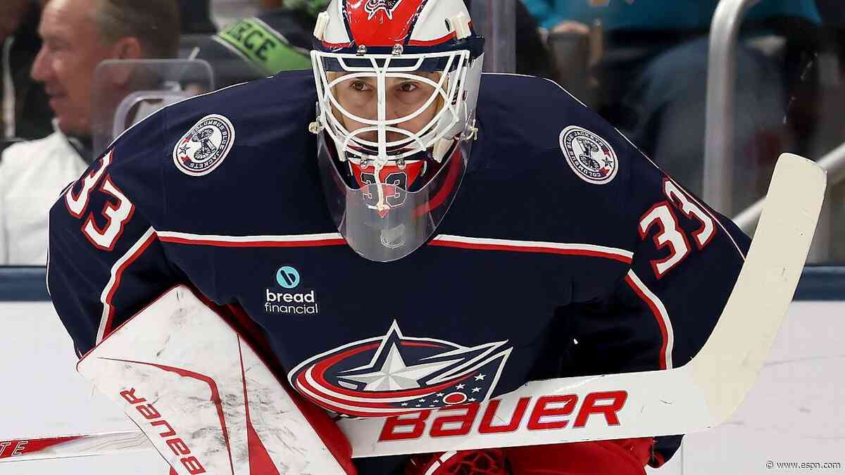 'Outstanding' Talbot leads Blue Jackets, wins with NHL-record 9th team