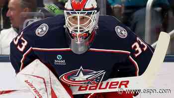 'Outstanding' Talbot leads Blue Jackets, wins with NHL-record 9th team