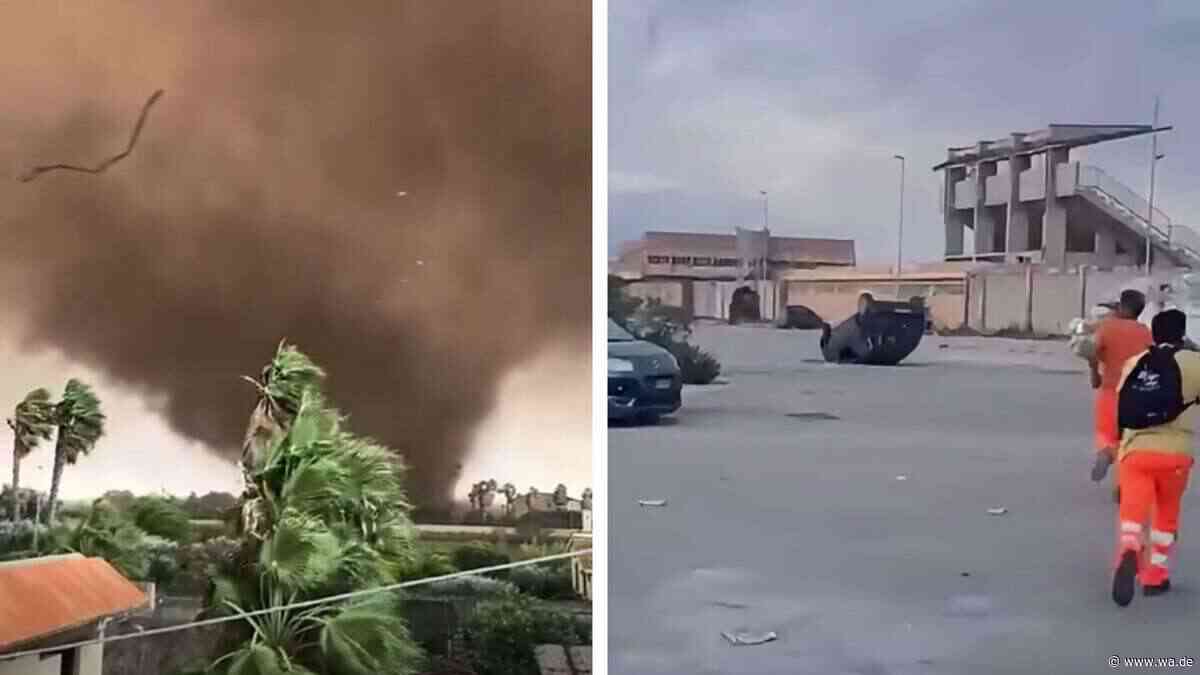 Schwere Unwetter in Italien: Tornado zerstört Inselort – Erdrutsche verlegen ganze Straßen am Festland