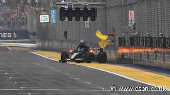 Russell crashes out of lead in Singapore sprint race