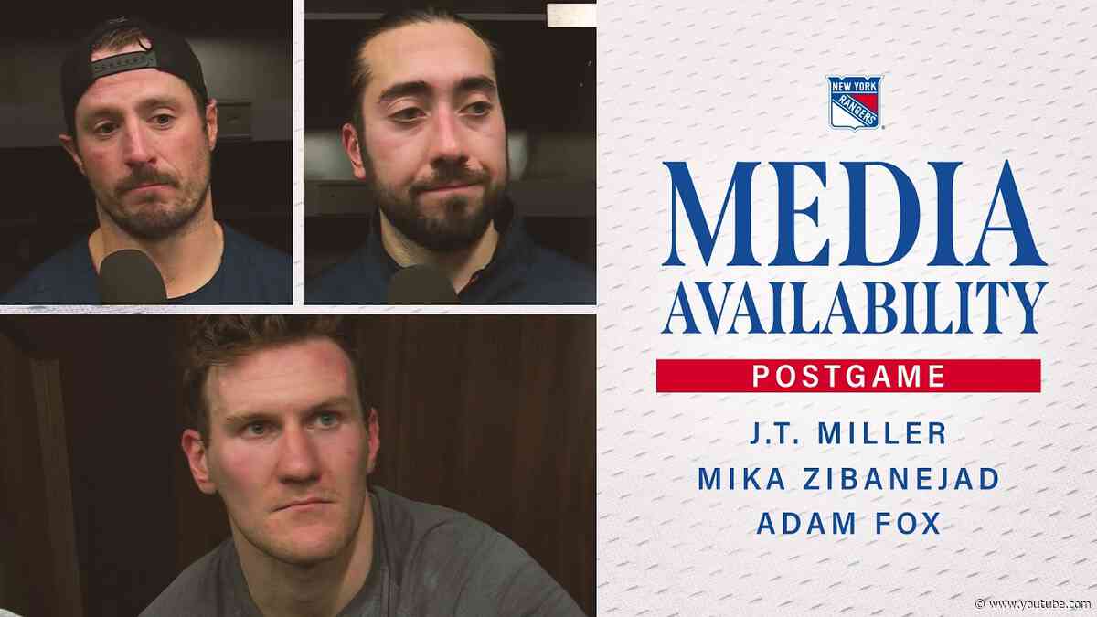 NYR at WSH: J.T. Miller, Mika Zibanejad & Adam Fox Postgame Media Avail | Oct. 9, 2026