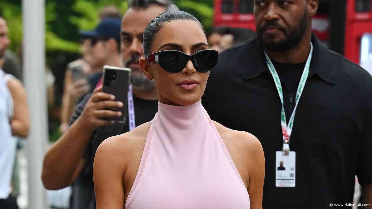 Kim Kardashian arrives in Singapore to cheer on boyfriend Lewis Hamilton - sparking Martin Brundle to make cheeky joke