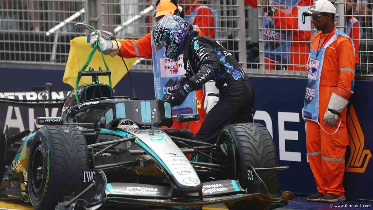 Russell reacts to ‘silly’ crash in Singapore Sprint