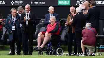 John Toshack makes rare public appearance after health battles as stadium erupts