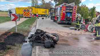 Motorradfahrer (55) aus dem Kreis Mühldorf stirbt nach Frontalcrash mit Lkw