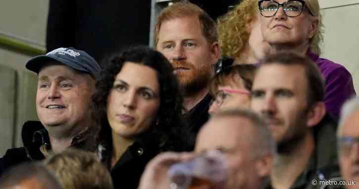 Prince Harry booed by fans during surprise appearance in the stands at rugby match