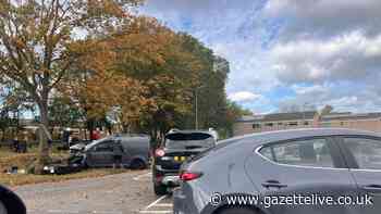 Patient taken to hospital after van crash at Hemlington junction