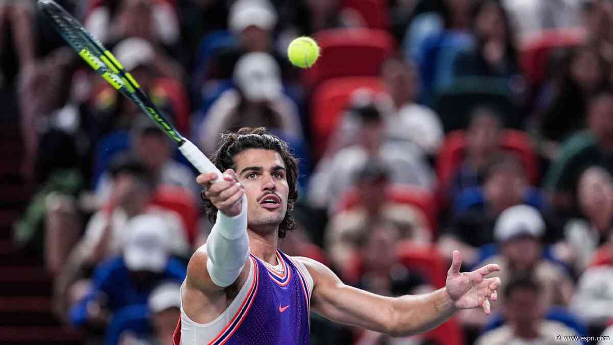 Alcaraz debuts mustache, cruises in Shanghai opener