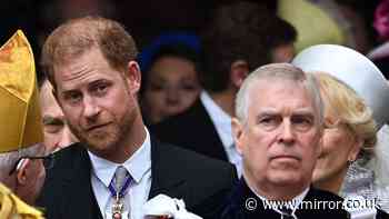 Andrew 'feels nephew Prince Harry treated more leniently than him' by royals
