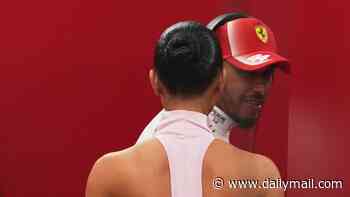 Kim Kardashian reunites with beaming boyfriend Lewis Hamilton at the Singapore Grand Prix - after sparking Martin Brundle to make cheeky joke