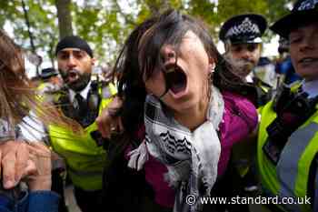 London protests LIVE: Arrests made as protesters clash with police on pro-Palestine march