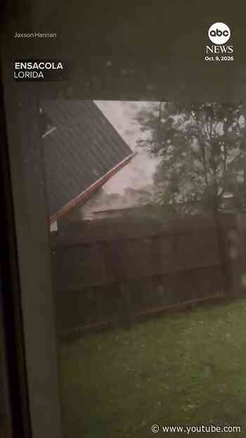 Hurricane Isaias winds lift shed from Florida yard