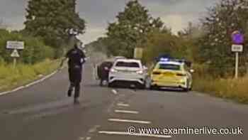 White Audi driving drug dealer caught with white powder after smashing into taxi during 130mph chase