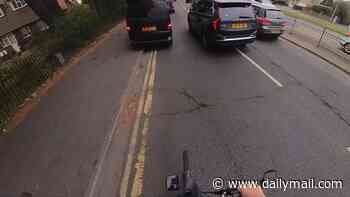 Moment 'hated' cycling vigilante dodges traffic jam by following police car on a 999 call