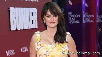 Penelope Cruz looks elegant in a yellow floral dress at the London Film Festival premiere of Bunker after rave reviews and 15 minute standing ovation