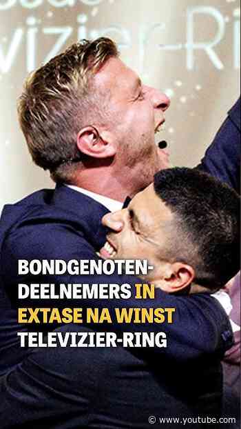 Bondgenoten-deelnemers in extase na winst Televizier-Ring