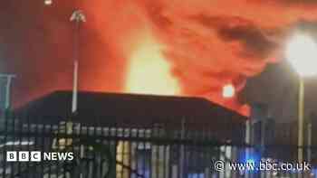 Firefighters spend night tackling Glasgow scrapyard blaze