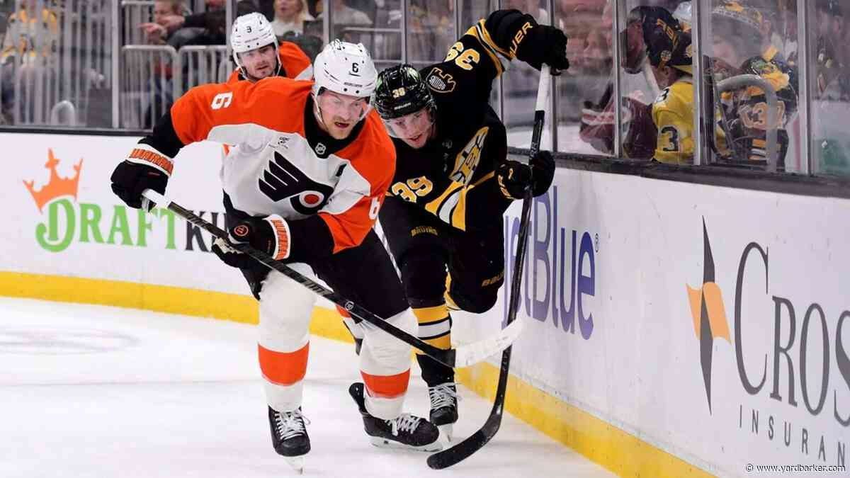 Bruins score 3 goals in final period, keep Flyers winless