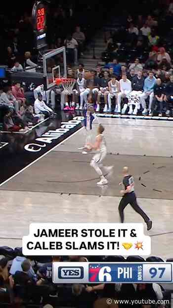 Jameer Nelson Jr. stole it away and Caleb Love came through for the slam! 💥@delawarebluecoats6755
