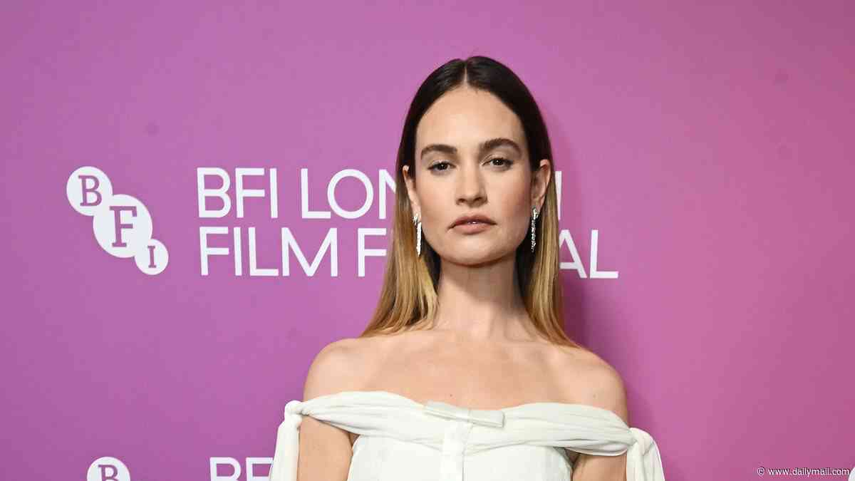 Lily James stuns in a white dress as Bella Ramsey makes their first public appearance after Celebrity Traitors' murder at The Liberation premiere