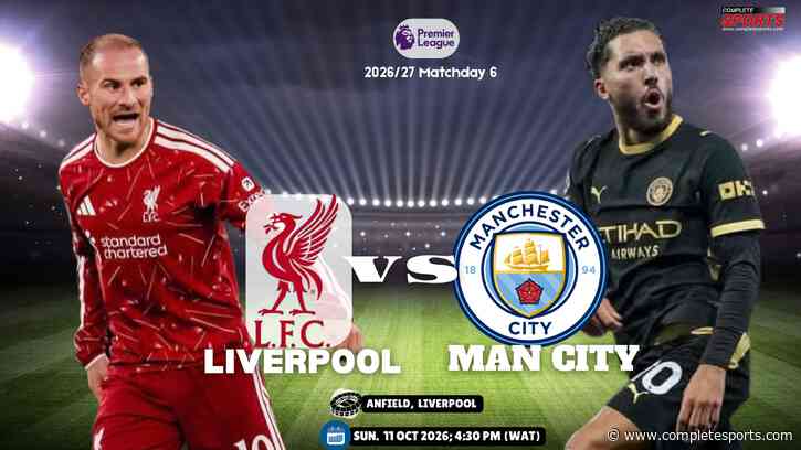 Liverpool Vs Man City: The Reds Face Stern Test Against In-Form Cityzens At Anfield