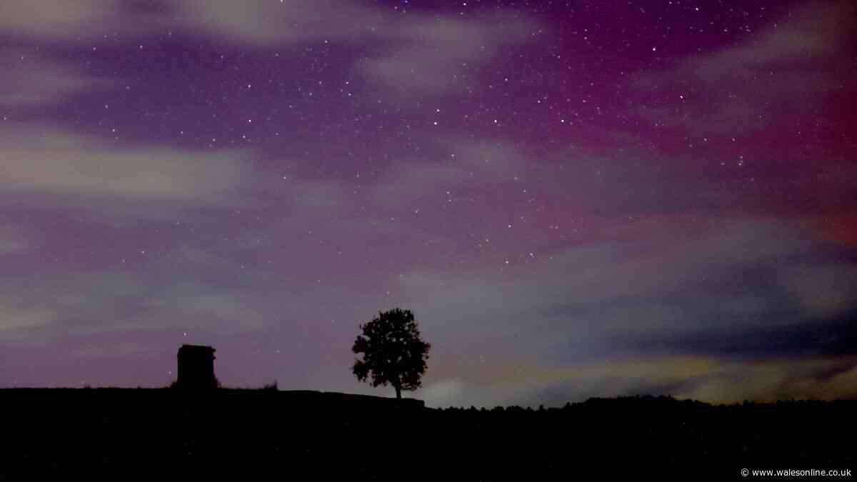 Stunning scenes over Wales as Northern Lights appear