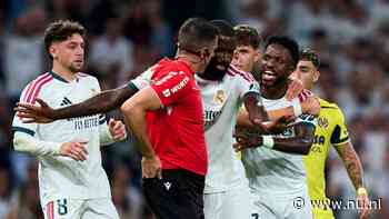 Woeste Vinícius krijgt rood voor haren trekken bij nipte zege Real Madrid