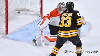 Fraser Minten dazzles in Bruins 5-1 win over Flyers