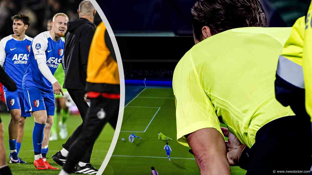 AZ-spits Mexx Meerdink ontgoocheld na gegoochel met tv-beelden: ’Makkelie heeft de verkeerde VAR-beelden gezien’