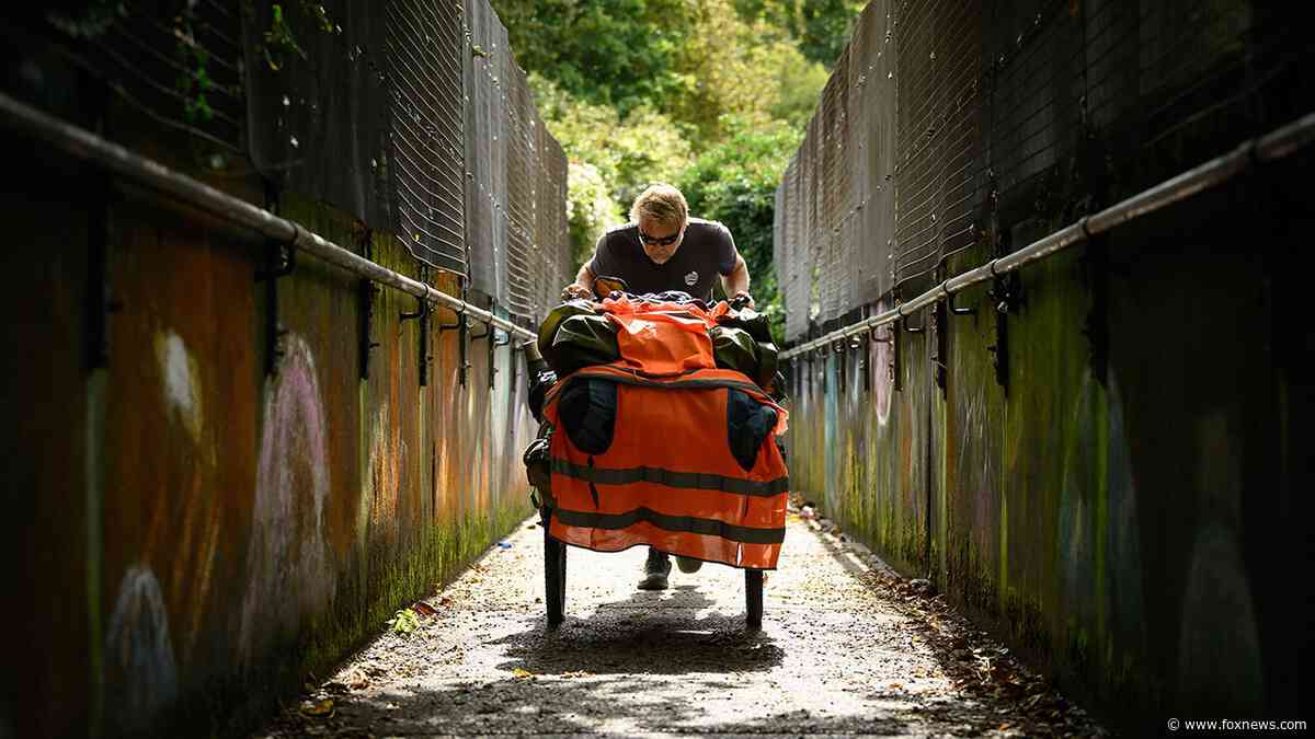 Veteran walked across four continents and just swam the English Channel to return home