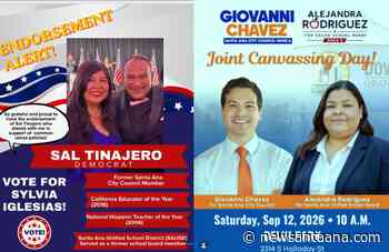 Our endorsed SAUSD School Board candidates: Iglesias and Rodriguez