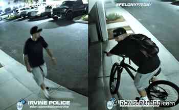 Irvine Police hunt garage burglar after bicycle theft caught on camera