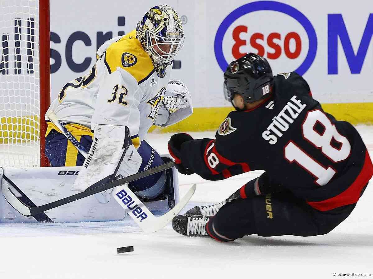 Senators' Tim Stützle does it all in riveting shootout win over Predators