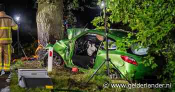 Dode en twee gewonden bij ongeluk bij Ruurlo: auto botst midden in de nacht op boom