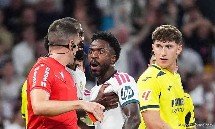 Real Madrid forward Vinicius Jr could miss El Clasico vs Barcelona after a mindless red card for hair-pulling