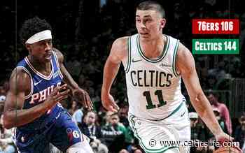 Watch: Boston Celtics 144, Philadelphia 76ers 106 highlights