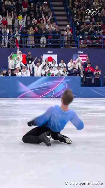 If my support system isn’t like Matteo’s, I don’t want it. 🥹 #FigureSkating #MilanoCortina2026