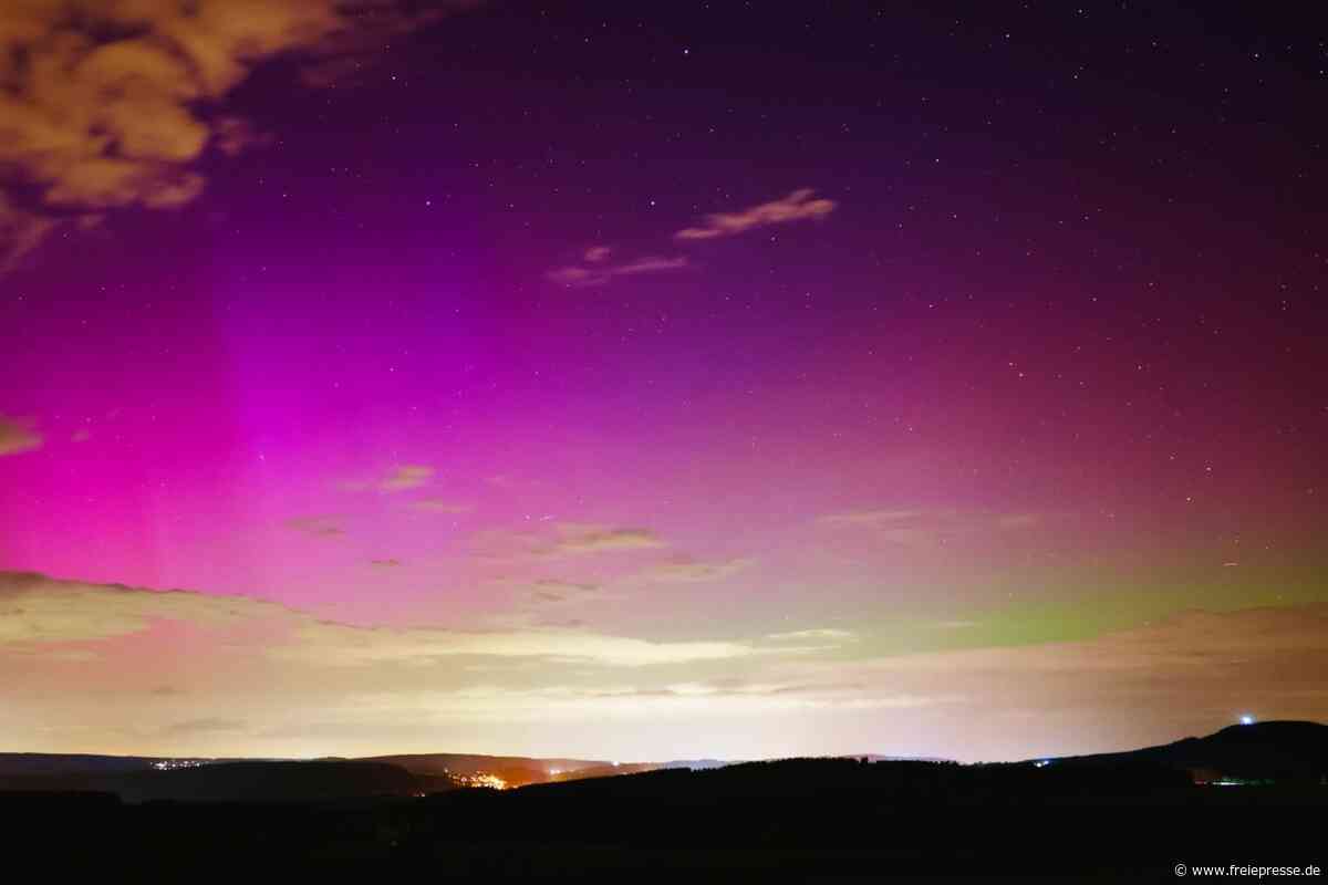 Polarlichter über dem Erzgebirge