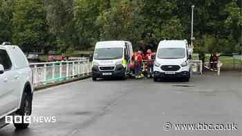 Emergency services search river for person