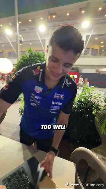 Testing Isack's night vision 😉 #F1 #SingaporeGP #RedBullRacing