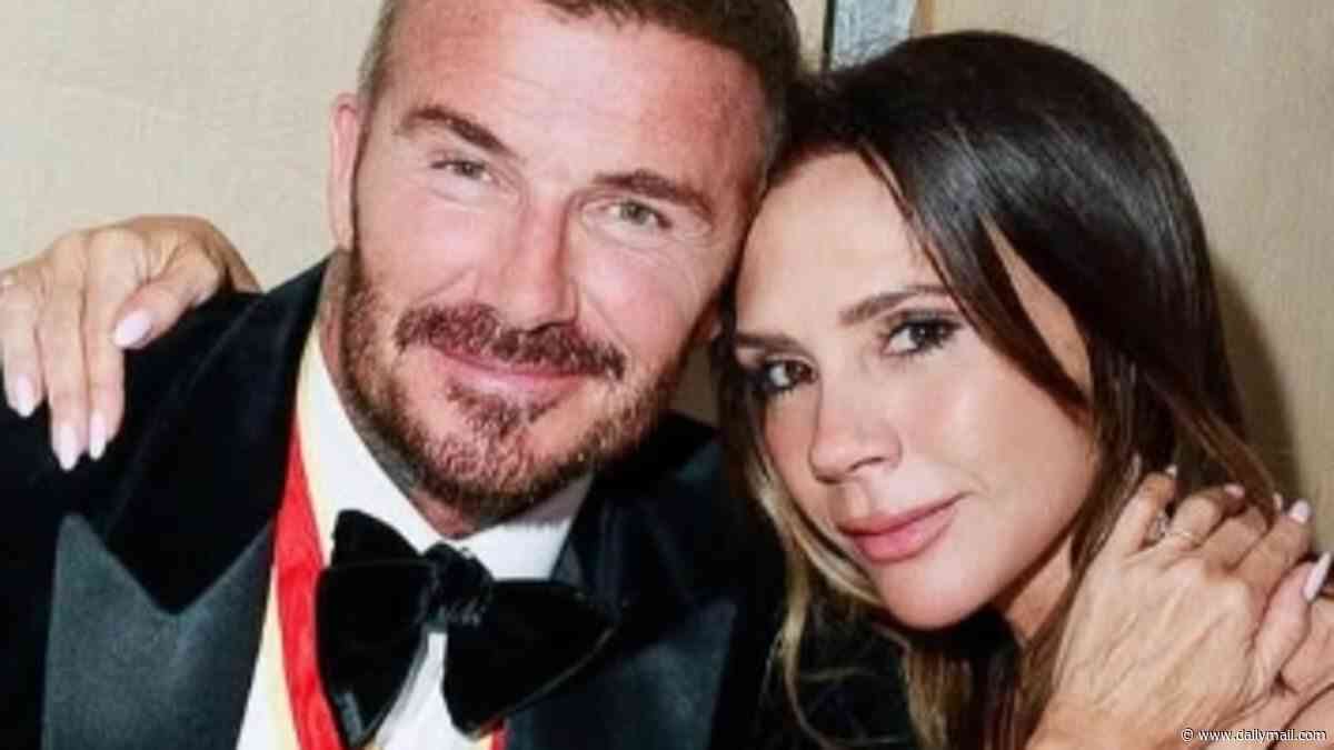 Victoria Beckham insists she laughed off being covered in an 'entire bottle of red wine' during anniversary dinner as she launches new tableware collection (with a £119 butter dish)... despite her lack of cooking skills