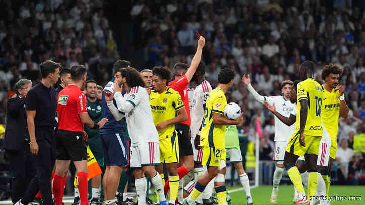 Real Madrid’s Vinicius Jr sent off for hair pull as Jose Mourinho boycotts press conference