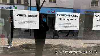 Signs appear in window of former Next store in Middlesbrough advertising 'fashion house'