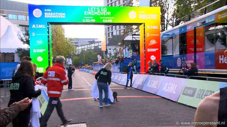 Winnares marathon Eindhoven stort in na finish